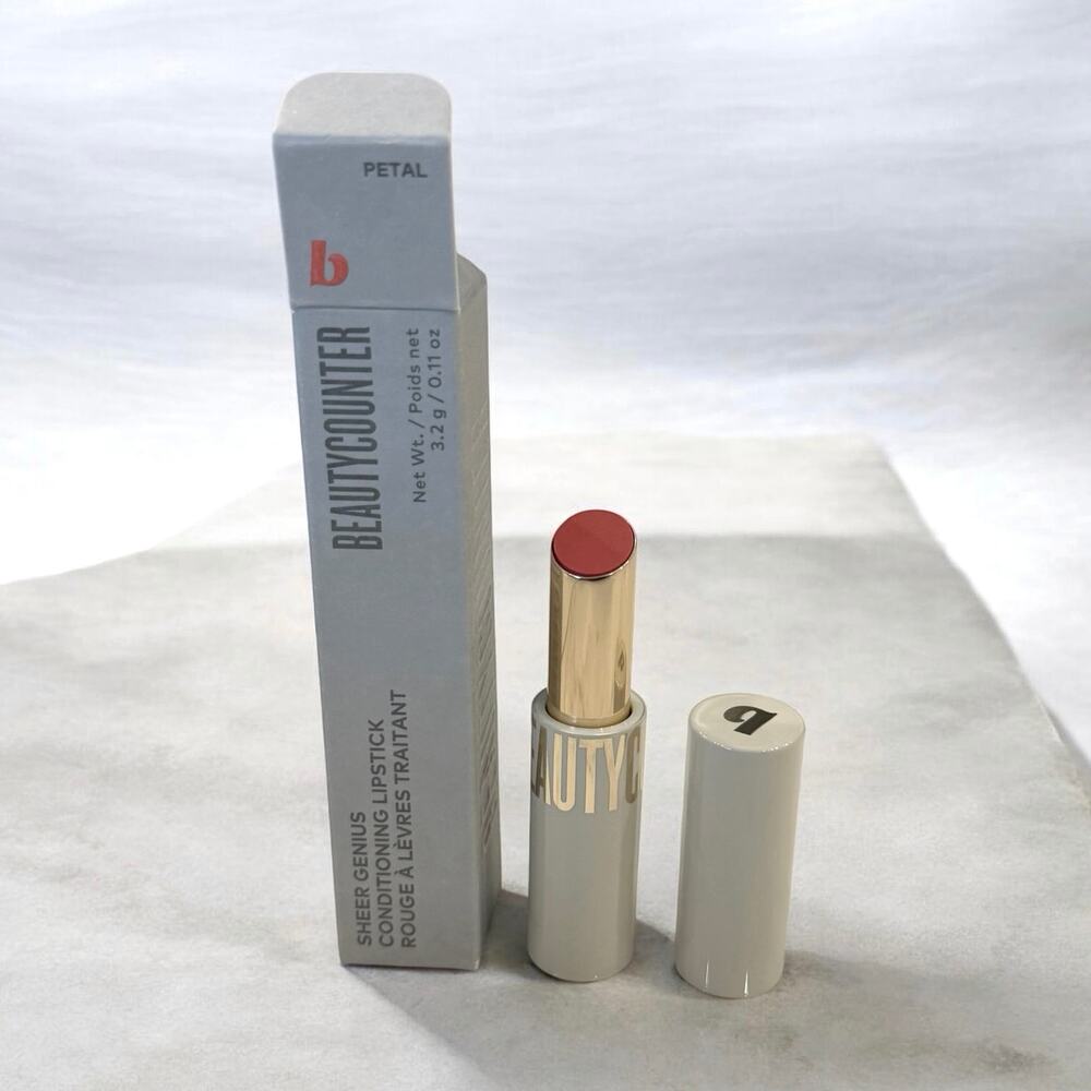 NIB Beautycounter Sheer Genius Conditioning Lipstick in Petal